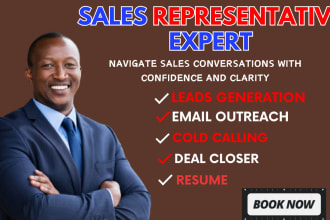 handle sales closing, lead, sales representatives, virtual assistant and resume