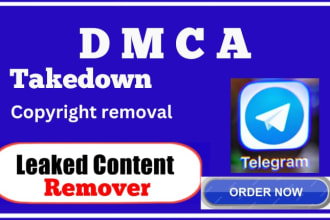 takedown copyright infringing content and leaked on telegram