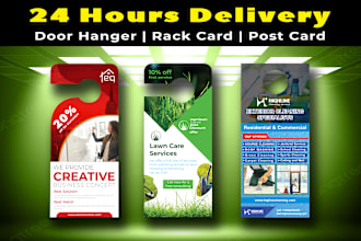 design door hanger, rack card, dl flyer, postcard for you