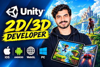 be your expert unity game developer for android ios webgl 2d and 3d games