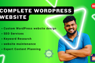 build a responsive complete  wordpress website design