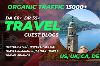 travel guest post high da71 SEO authority travel blog organic traffic