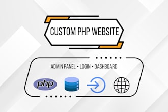 build a custom PHP website with admin panel and login system