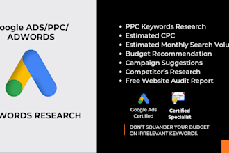 do google ads adwords ppc keywords research