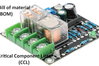 prepare critical component list ccl, bill of material bom