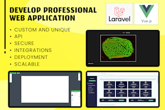 develop web apps using PHP, laravel, vue
