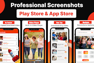 design android and ios app screenshots