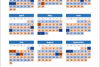 create a printable 1 page custody schedule for you based on your parenting plan