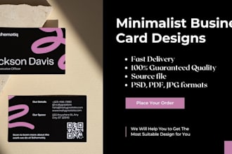 do minimalist stationery, business card and envelope designs