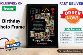 do professional birthday frame and wedding album design