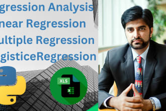 linear, multiple, and logistic regression analysis using python, r and excel