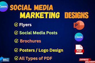 design business flyer brochure posters banners logo pdf social media marketing