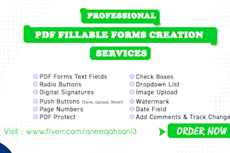 create fillable PDF forms