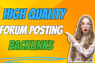 manual 200 high authority forum posting backlinks link building