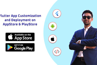 do flutter app customization and deployment on appstore and playstore