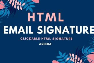 create email signature HTML, clickable HTML email signature