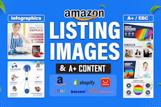 amazon listing images, a plus content ebc design and product photo editing
