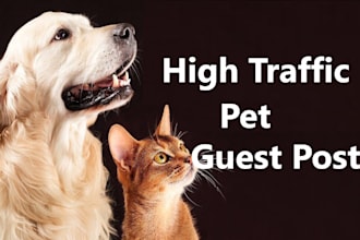 write and publish pet guest posts with high quality dog and cat backlinks