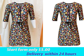 smooth and stylish adobe photoshop tshirt and women dress retouching