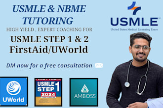 be your first aid, uworld and nbme tutor for usmle