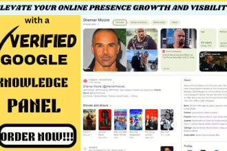 build standard and approved google knowledgepanel for any category