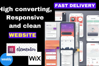 design or redesign weebly website, duda website, wix, wix online store