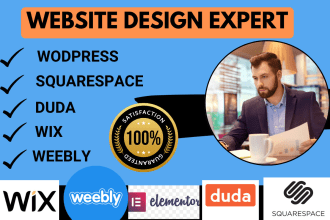 wix website design, sqaurespace, weebly, duda wordpress business website