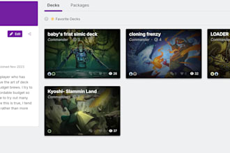 be your mtg deck consultant or create a custom commander deck for you