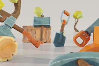 professional stylized 3d props and assets for games