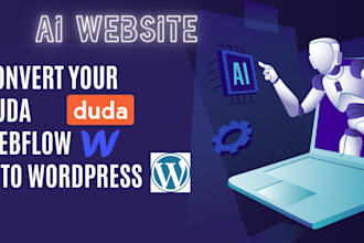 convert duda or webflow into wordpress