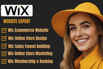 create wix online store, wix woocommerce website or wix sales funnel wix expert