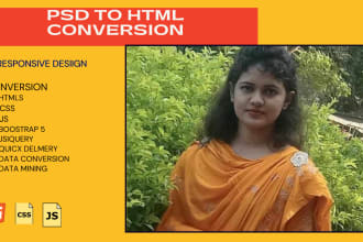 build to website design and PDF to HTML and javascript es6 and bootstrap 5
