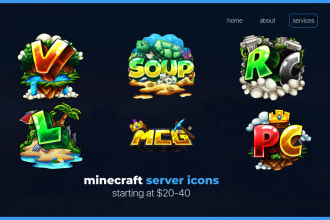 draw an logo for your minecraft server