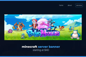 make illustrated minecraft banner for you or your server
