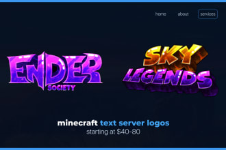 make you a text logo for your minecraft server