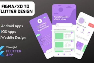 design flutter apps, flutter UI and convert figma to flutter