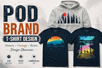 create custom vintage retro typography t shirt designs