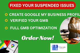 create a verified gmb and fix your suspended profile