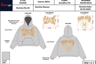 design fashion flats, create tech packs for street wear, active wear, and more