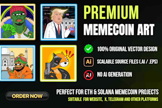 crypto meme art, twitter banner, cartoon character, memecoin
