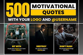 design custum motivational quotes posts for your instagram