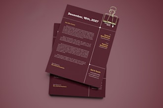 create professional letterhead template, capability statement within 5 hours