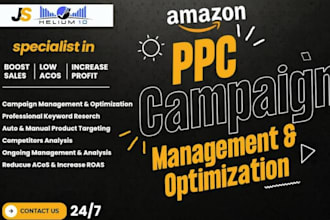 manage and optimize amazon PPC campaigns and amazon PPC management