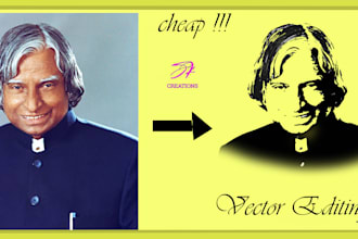 edit your  three photos to vector for the rate of one
