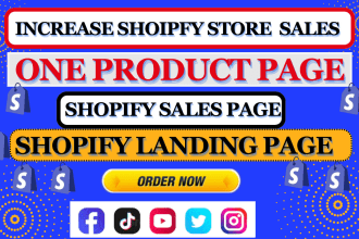 design converting shopify landing page, product page, gempages, pagefly, shogun