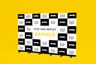 design a custom backdrop, step and repeat banner for your event