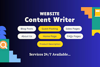 be your SEO website content writer