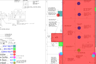 create the bill of quantities and material takeoff