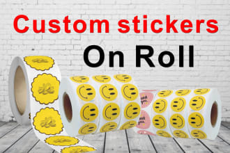 print custom sticker waterproof vinyl labels with your logo on roll