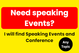 find speaking events and festival for you